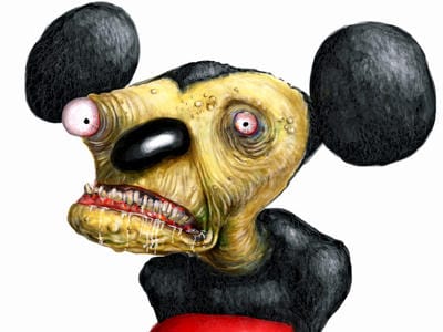 Creepy versions of famous cartoon characters list