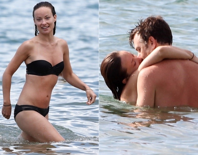 Olivia Wilde and Jason Sudeikis in Hawaii. 